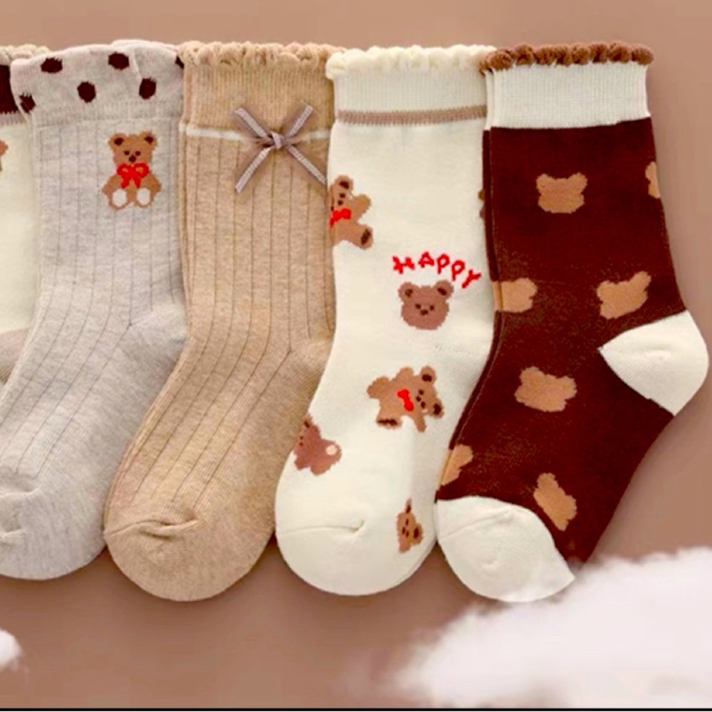 $10/5 pairs; cotton sock for 1-3 years old boys or girls.